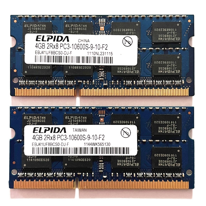 ELPIDA RAM DDR3 Ʈ ޸, DDR3 4GB, 1333MHz, 1.5v, 4GB, 2RX8 PC3-10600S-9, 204 , 1 